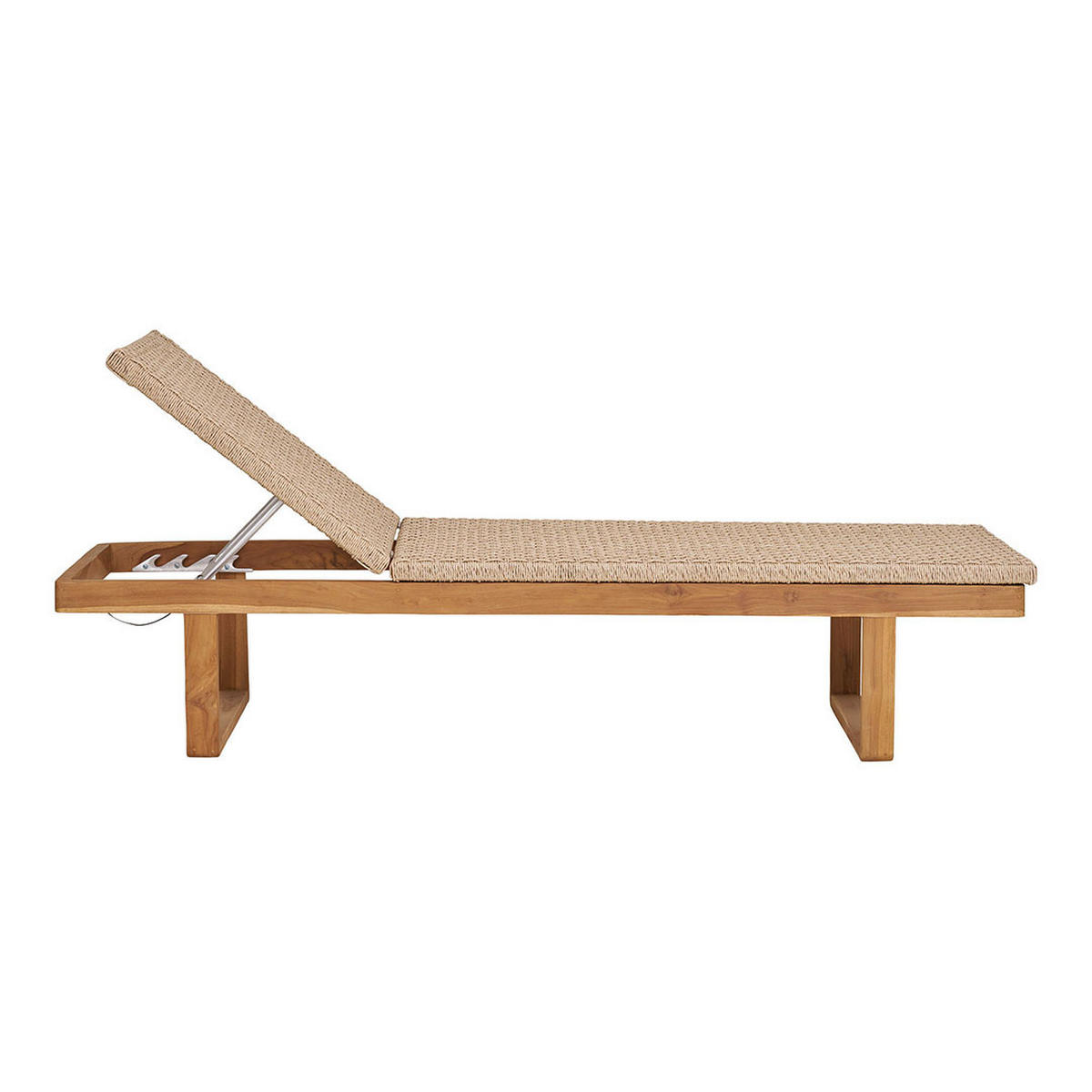 SONNENLIEGE, Derby, Teak, Metall, 65 x 190 x 38 cm - Teakfarben, Metall (65/38/190cm) - ebuy24