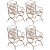 GARTENSTUHL 4er Set Metall antik braun - Braun, Metall (56/92/53cm) - CLP