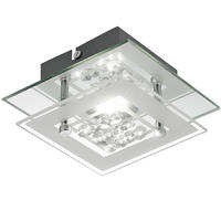 LED WANDLEUCHTE Miranda Metall Silber - Silberfarben, Glas (14/7/14cm) - Esto