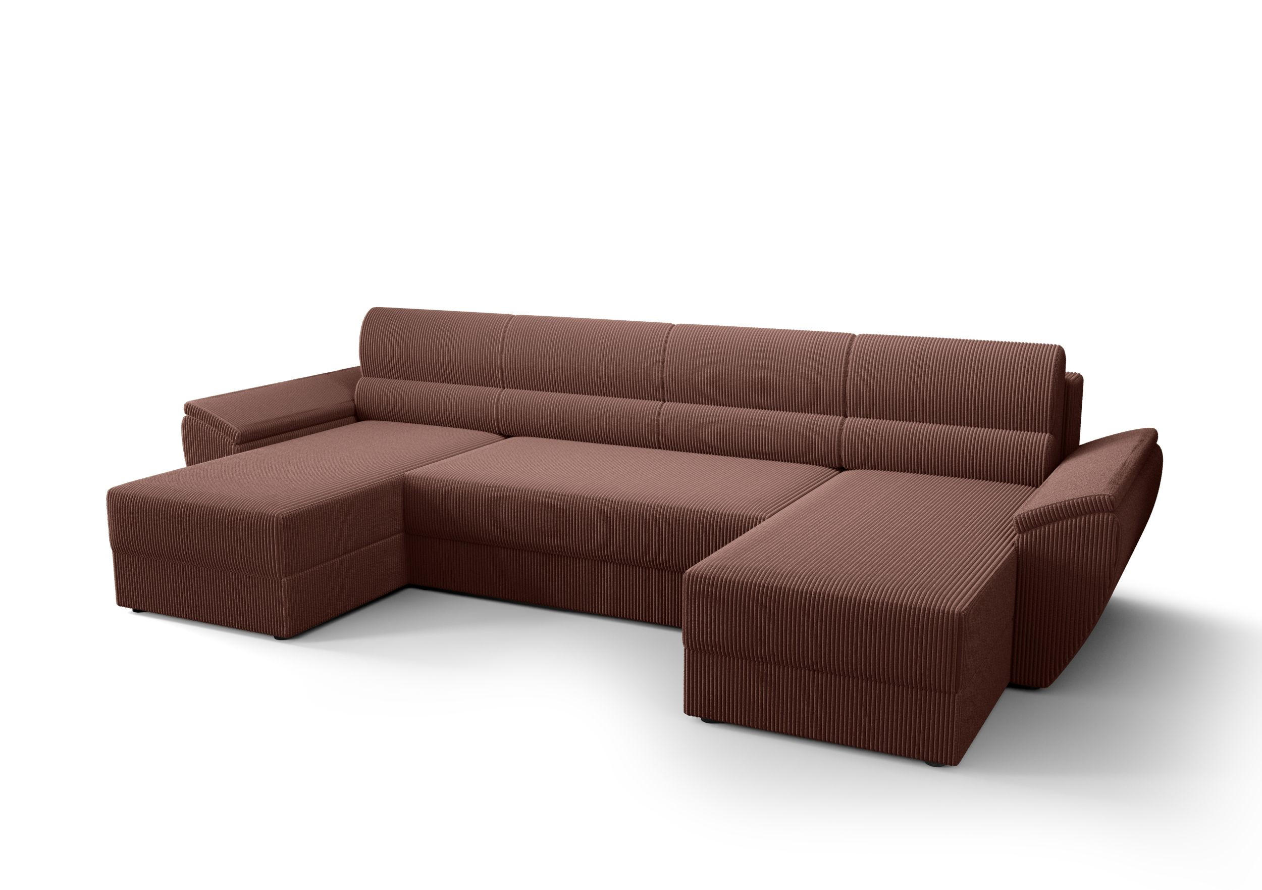 ECKSOFA REBIU2 Poso 29 mit Schlaffunktion - Braun, Textil (326/86/140cm) - Bedante