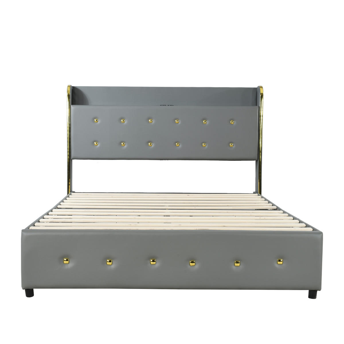 CANAPEA BEAN BAG – Șezlong confortabil cu spumă cu memorie de înaltă densitate - gri, metal - Urban Meuble