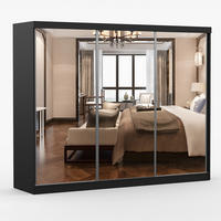SKŘÍŇ s otočnými dveřmi Milan 250 cm 250/215/64 cm, 3dveřová, černý - černá, kompozitní dřevo (250/215/64cm) - imoebel24
