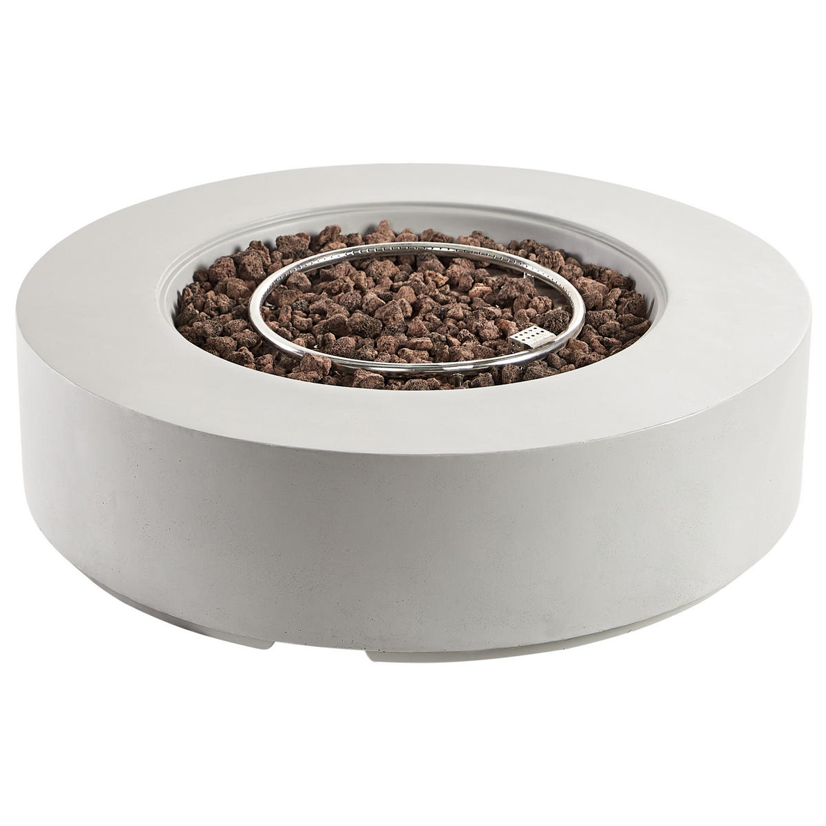 FEUERSTELLE Grau Pacaya - Grau, Stein (107/30/107cm) - Beliani