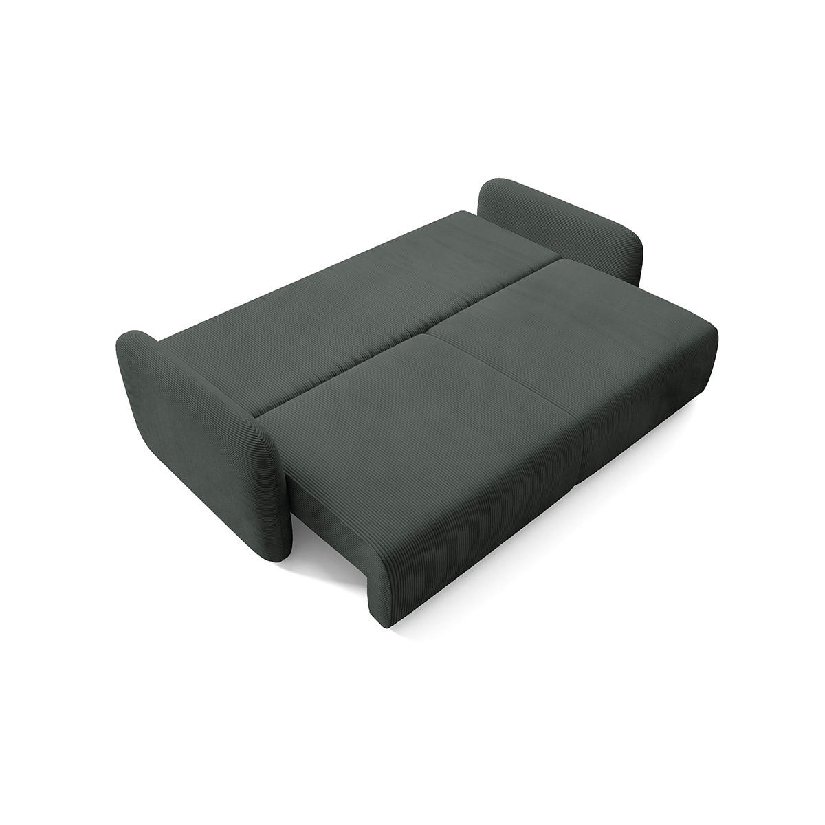 SOFA Dora 3 Sitzplätze Dunkelgrau - Grau, Holz (233/92/110cm) - Petits-meubles