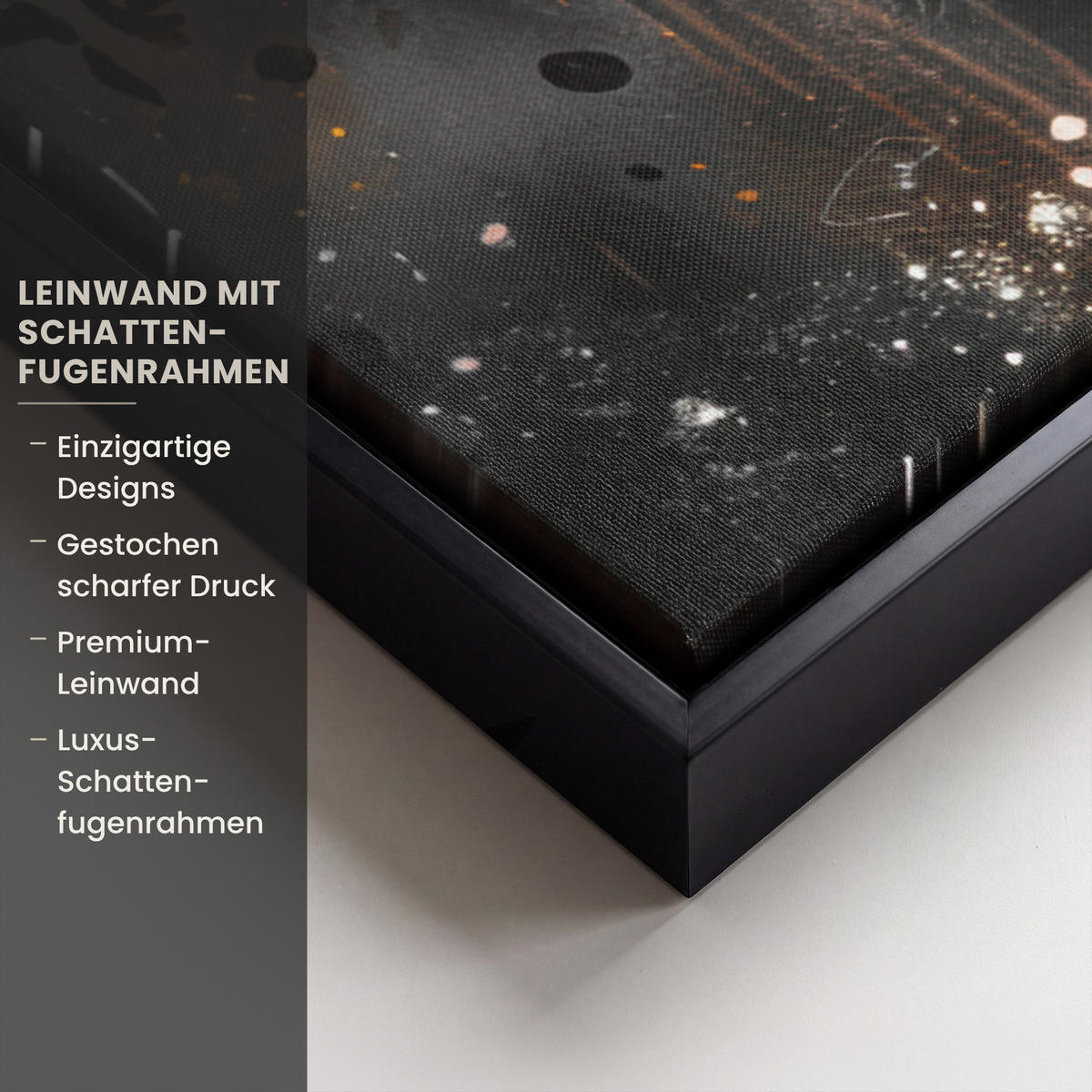 LEINWAND Bilder mit Rahmen - Tiger - Tiere - Porträt - Luxus - Schwarz - 100x70 - Braun, Textil (100/70cm) - MuchoWow