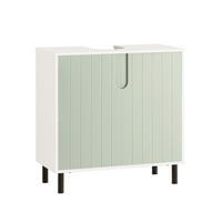 WASCHBECKENUNTERSCHRANK Grün - Weiß/Grün, Holzwerkstoff/Metall (60/60/30cm) - SoBuy