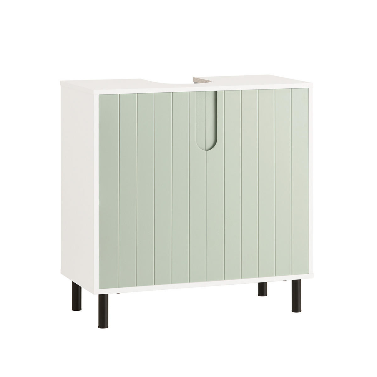 WASCHBECKENUNTERSCHRANK Grün - Weiß/Grün, Holzwerkstoff/Metall (60/60/30cm) - SoBuy