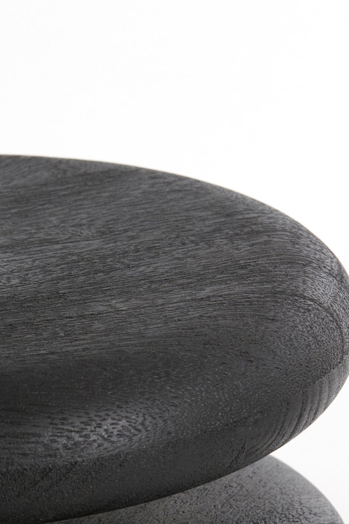 LAMPENFUSS Eboli Schwarz Ø25/9 cm - Schwarz, Holz (25/25/9cm) - Light & Living