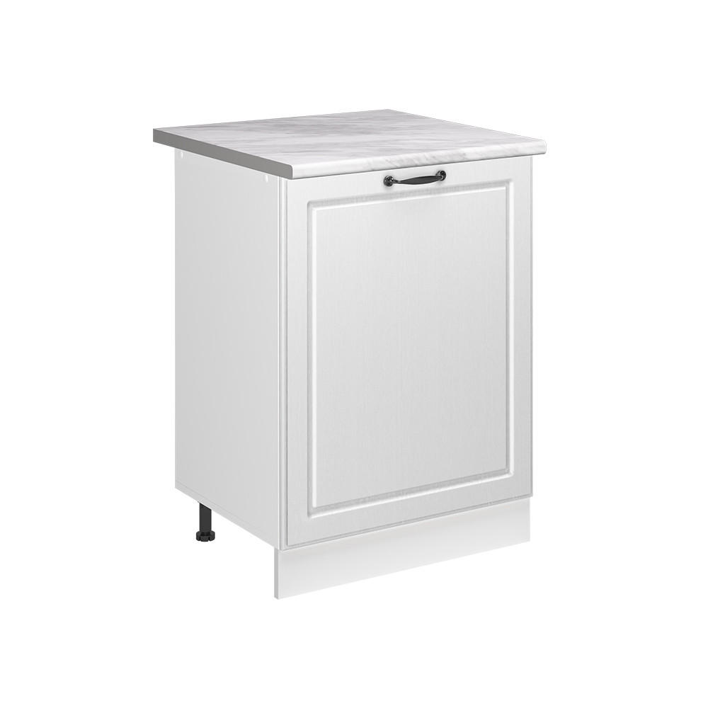 KUCHYNSKÁ SPODNÁ SKRINKA R-Line, Biely vidiecky dom/biely, 60 cm s 1 dverami Marmori työtaso - biela, kompozitné drevo (60/81.6/60cm) - Vicco