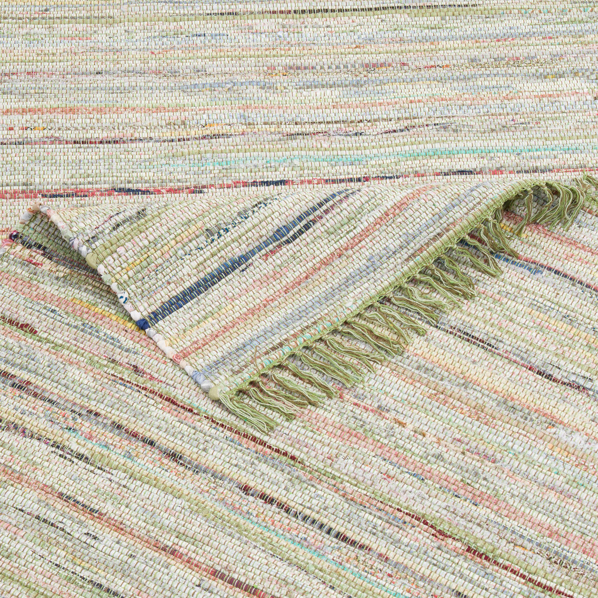 FLECKERLTEPPICH BAUMWOLLE NATUR CAYENNE - Grün, Textil (90/160cm) - Pergamon
