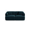 MODULARES-SOFA Campi aus Samt petrol 2 Sitzplätze - Petrol, Textil (90/70/180cm) - Cosmopolitan Design