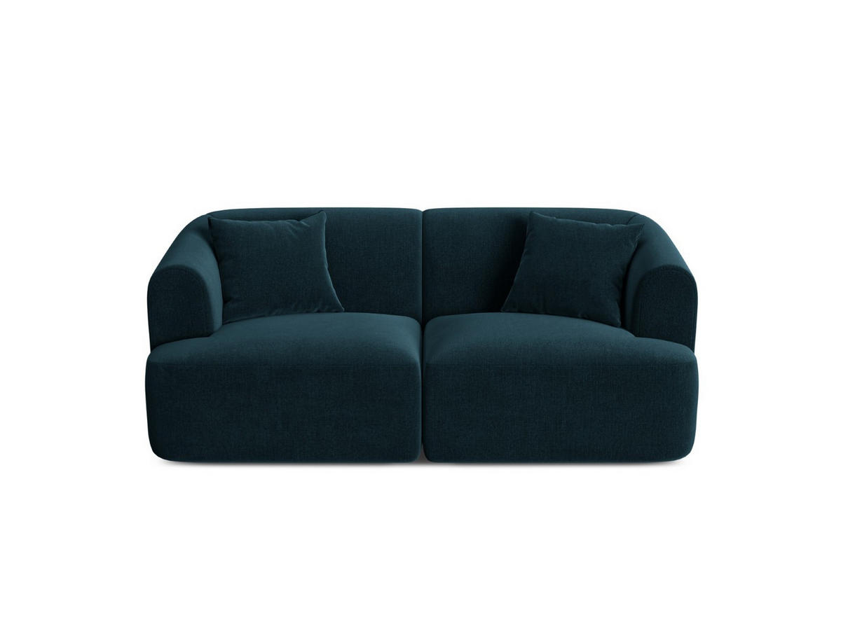 MODULARES-SOFA Campi aus Samt petrol 2 Sitzplätze - Petrol, Textil (90/70/180cm) - Cosmopolitan Design