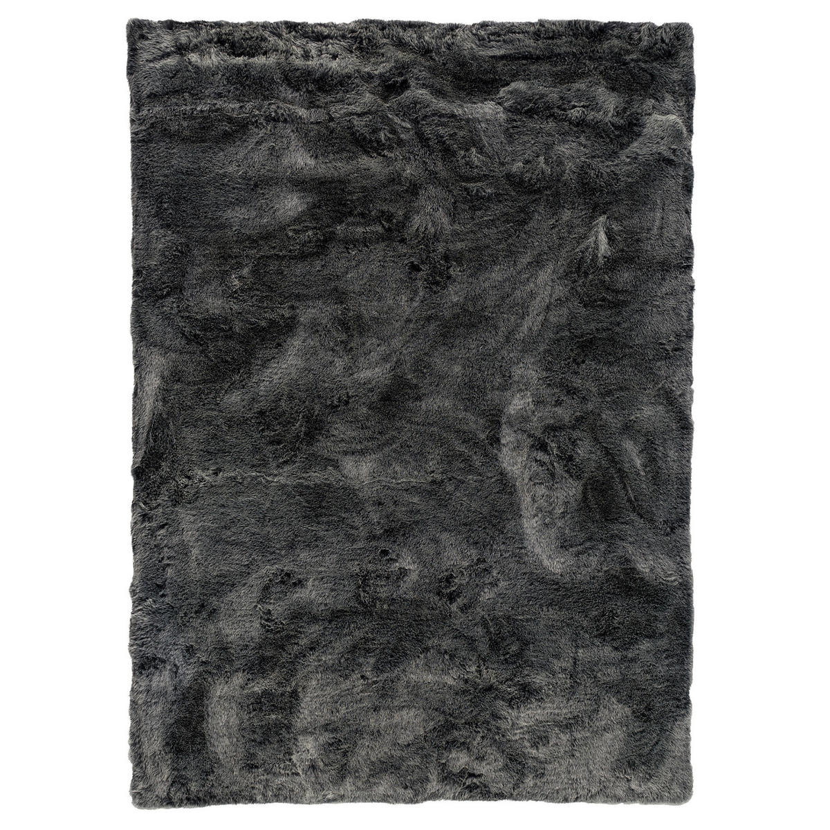 LUXUS SUPER SOFT FELLTEPPICH ASPEN MELIERT - Anthrazit, Textil (140/180cm) - Pergamon