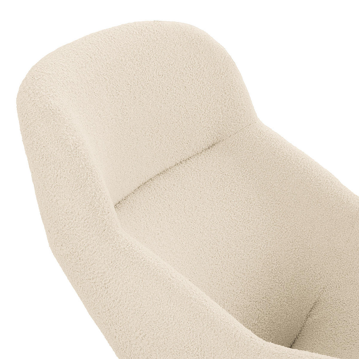 SESSEL - Creme/Schwarz, Textil/Metall (73/102/92cm) - home24