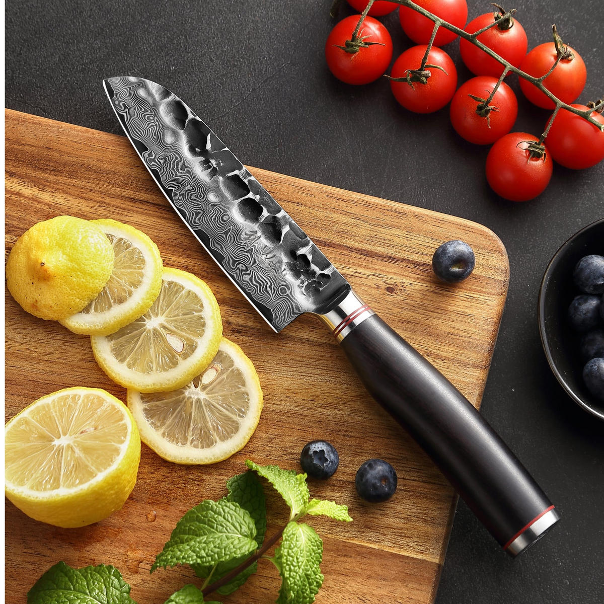 SANTOKUMESSER 12 cm - Schwarz, Holz/Metall (23cm) - Wakoli