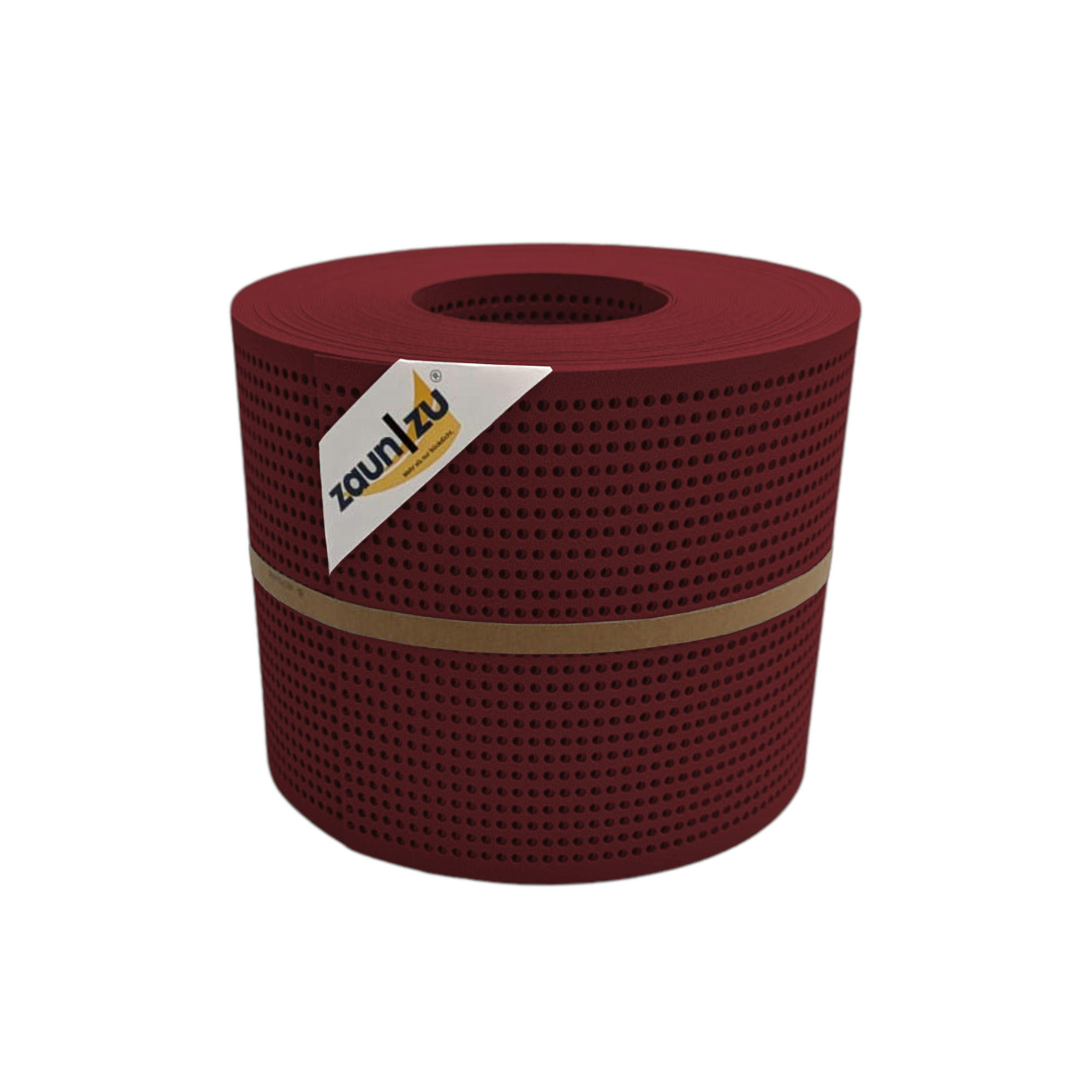 SICHTSCHUTZSTREIFEN PP Premium Gelocht 30 Prozent Streifen Bordeauxrot 26m - Bordeaux, Kunststoff (2600/19cm) - ZAUN|ZU