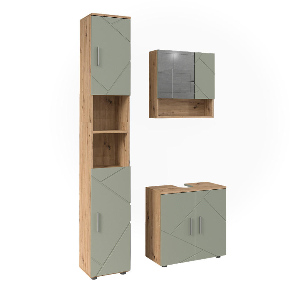 SET MOBILIER BAIE Irma, Verde salvie, 3 piese