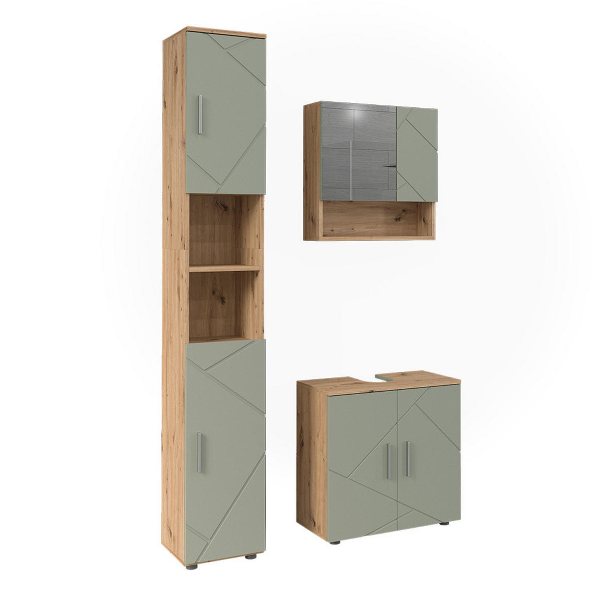 KOUPELNOVÝ NÁBYTEK Irma Šalvějově zelená - šalvějově zelená, kompozitní dřevo (60/59/30cm) - Vicco