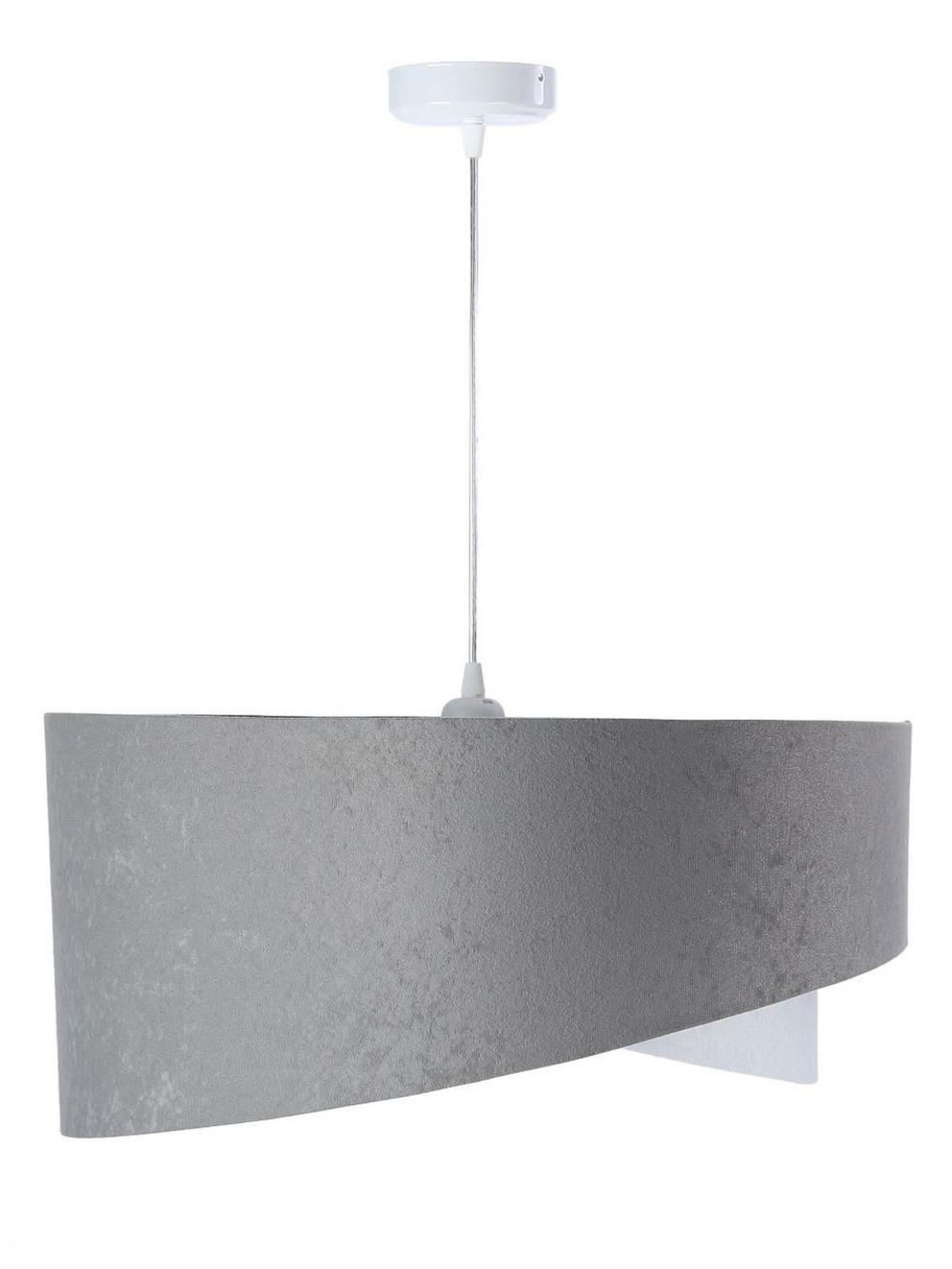 HÄNGELEUCHTE Grau 50/23 cm - Weiß/Grau, Kunststoff (50/1.3/23cm) - ONZENO