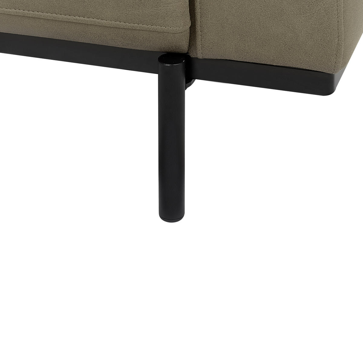 3-SITZER-SOFA Stoff grün Lederoptik Sovik - Grün, Textil (215/72/87cm) - Beliani
