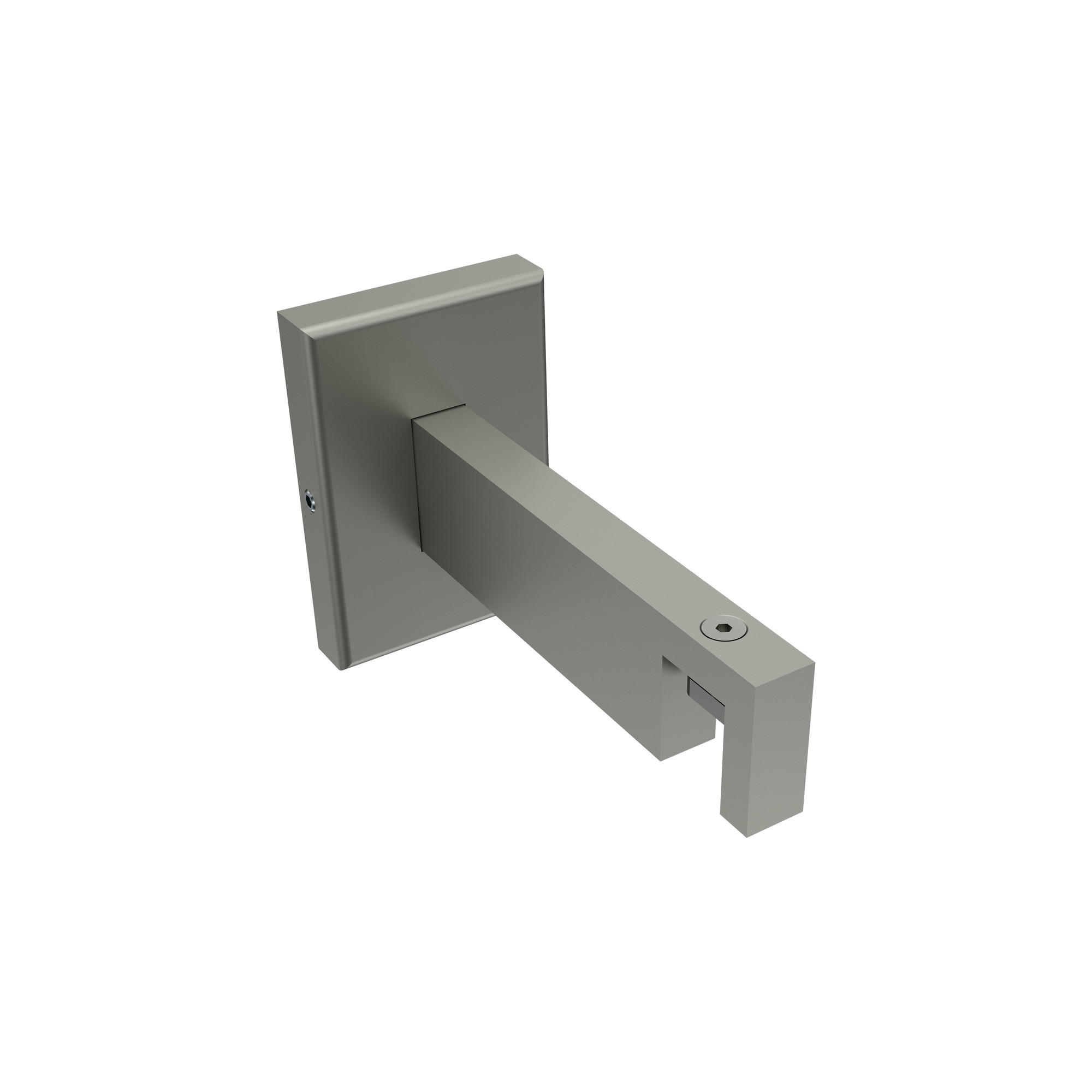 TRÄGER FÜR GARDINENSTANGEN INNENLAUF 14x35 mm, Smartline 1-läufig, Edelstahl-Optik - Edelstahlfarben, Metall (10/6.5/4.5cm) - INTERDECO