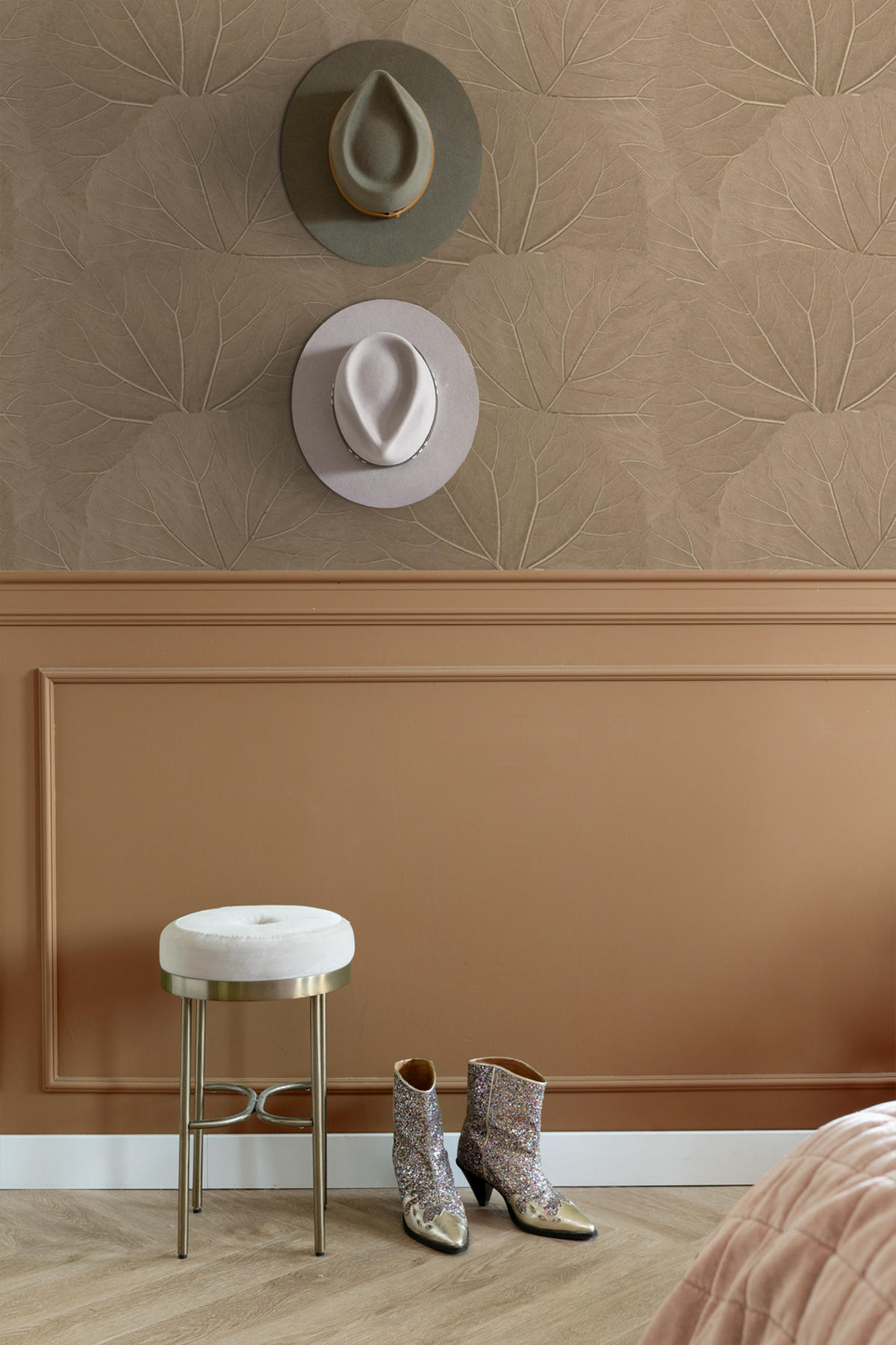 TAPETE Blätter 53 cm x 10.05 m - Beige, Papier (53/1000cm) - ESTAhome