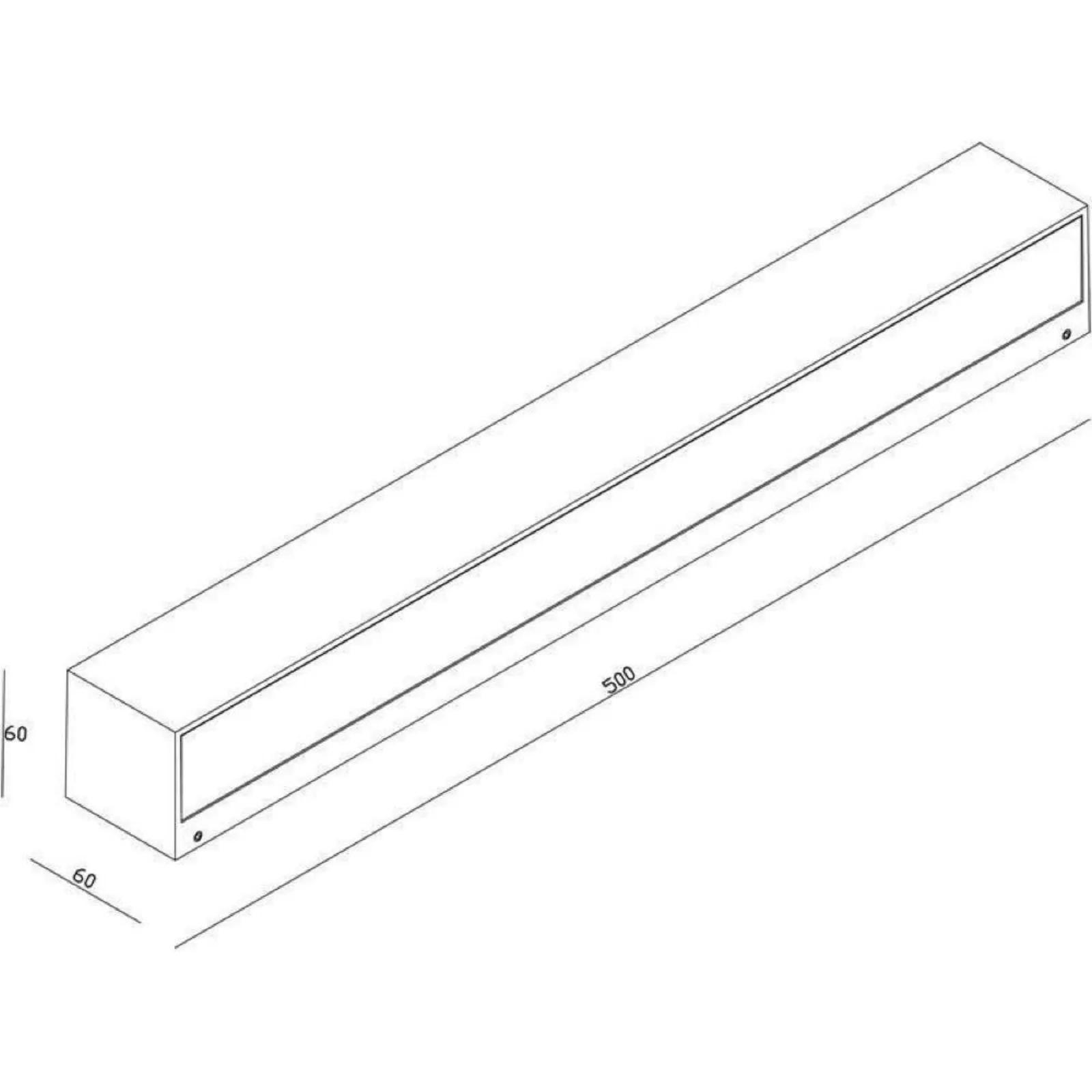 WAND- & DECKENLEUCHTE Linear I - Dunkelgrau, Metall (50/6/6cm) - click-licht