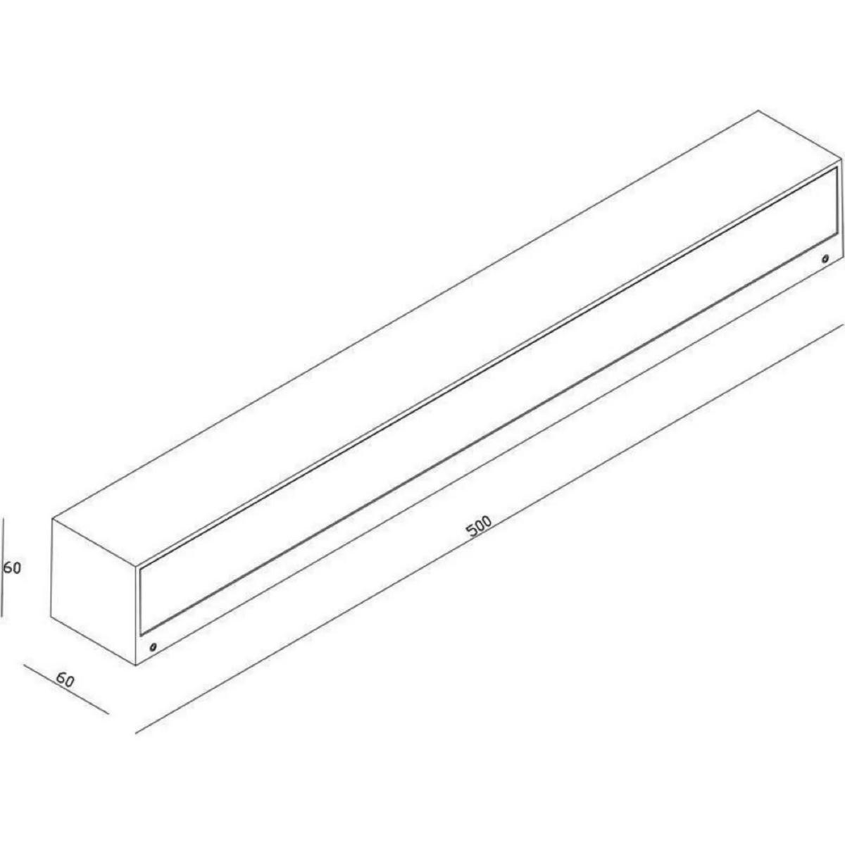 WAND- & DECKENLEUCHTE Linear I - Dunkelgrau, Metall (50/6/6cm) - click-licht