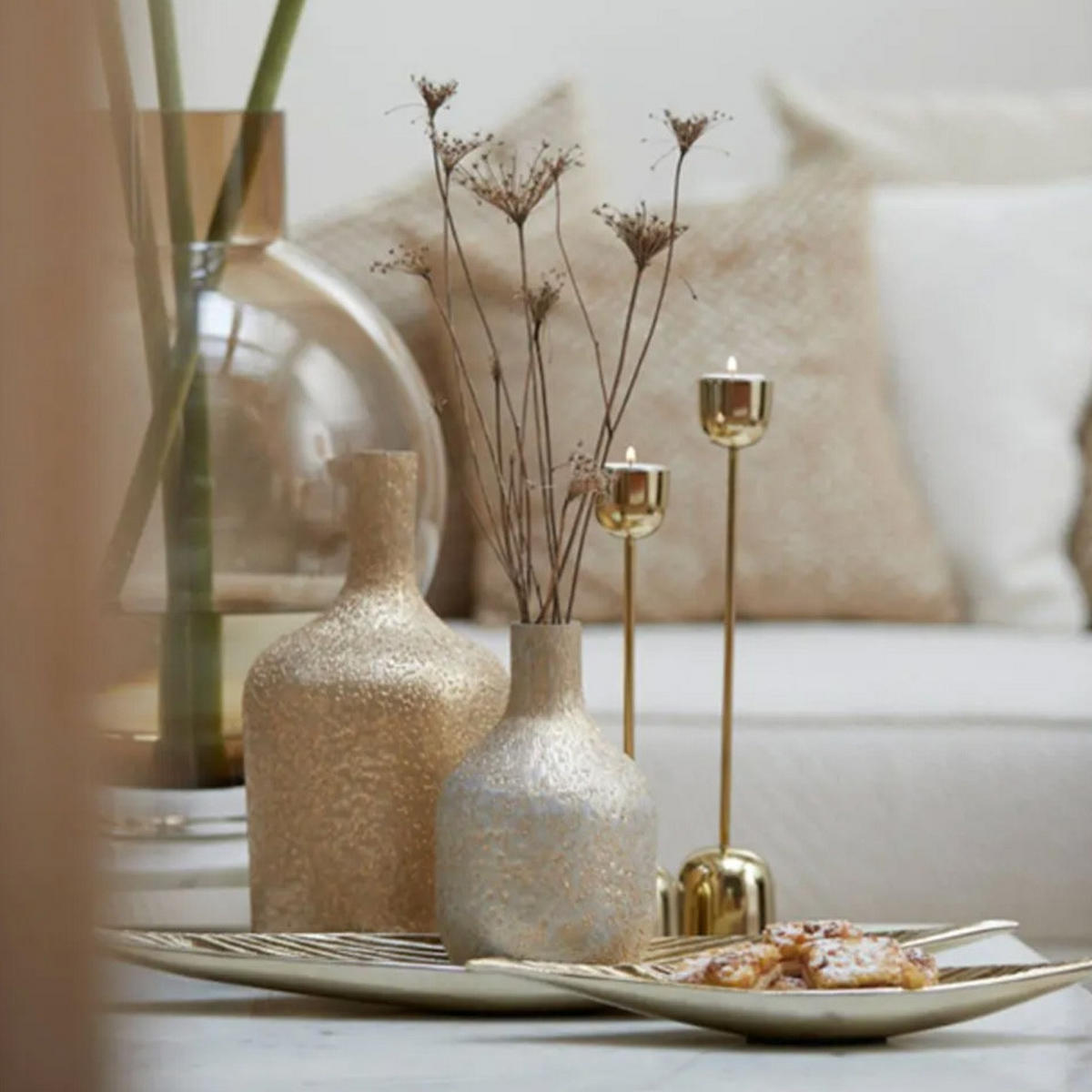 LIGHT & Living - Kerzenständer KANDY - Ø6,5x35,5cm - Gold - Goldfarben, Metall (6.5/35.5/6.5cm) - Light & Living