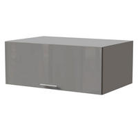 AUFSATZSCHRANK Essen W6B/90 Grau Hochglanz / Grau Matt 90 / 59 / 36cm - Grau, Holz/Holzwerkstoff (90/36/59cm) - Feldmann-Wohnen