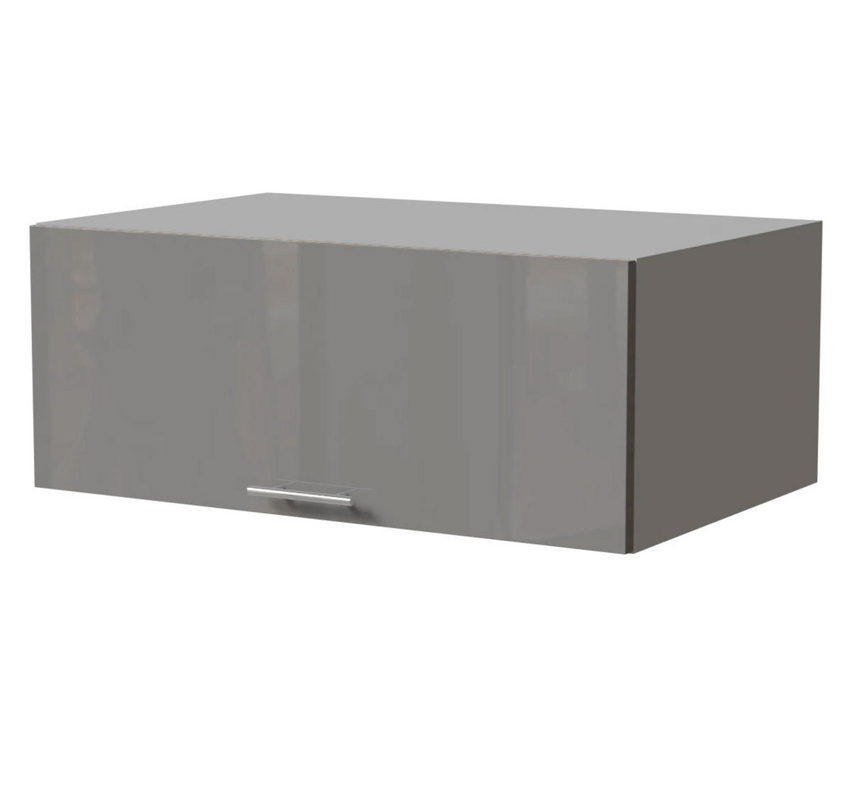 AUFSATZSCHRANK Essen W6B/90 Grau Hochglanz / Grau Matt 90 / 59 / 36cm - Grau, Holz/Holzwerkstoff (90/36/59cm) - Feldmann-Wohnen