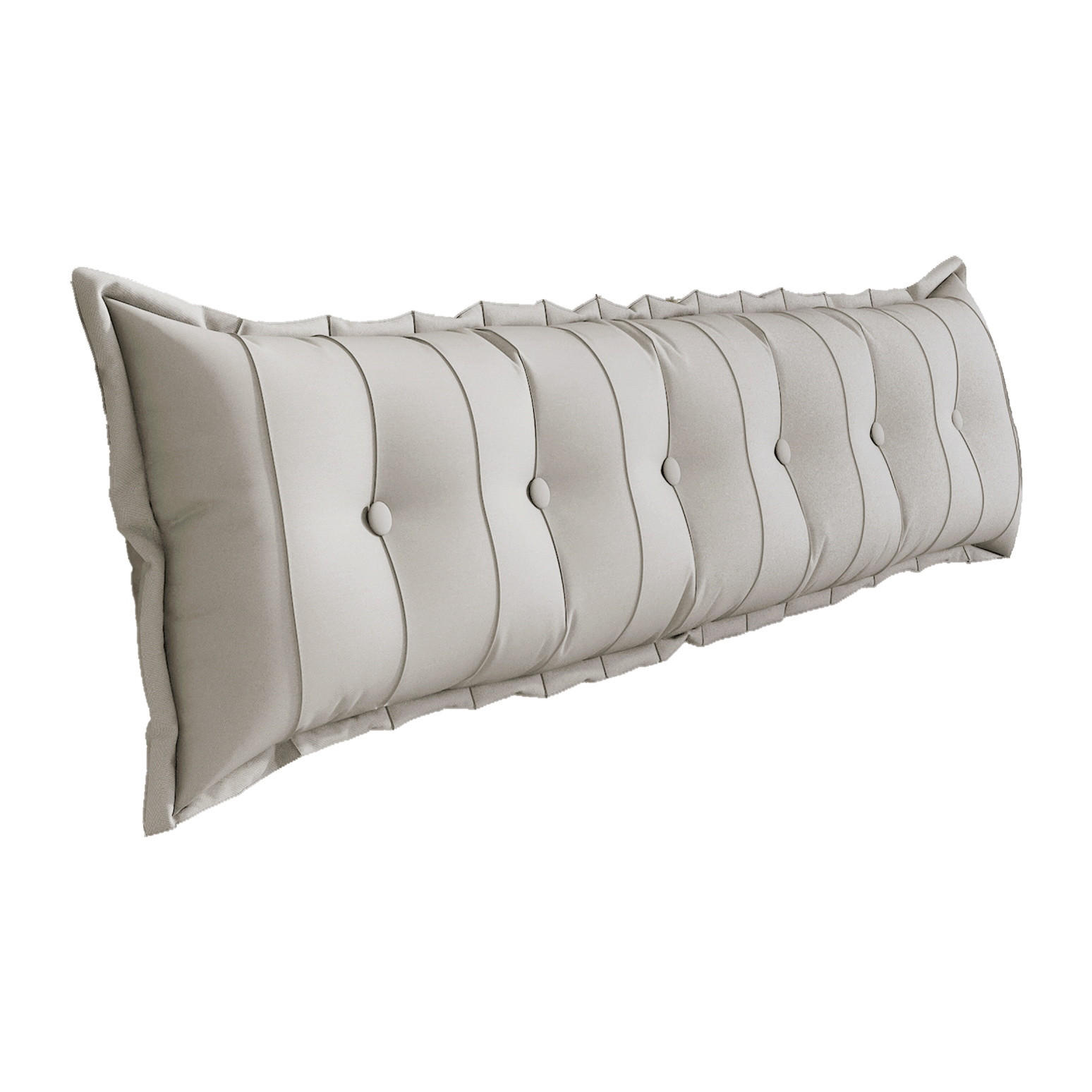 RÜCKENKISSEN Plüsch Weiß 180 cm - Weiß, Textil (50/180cm) - Vercart
