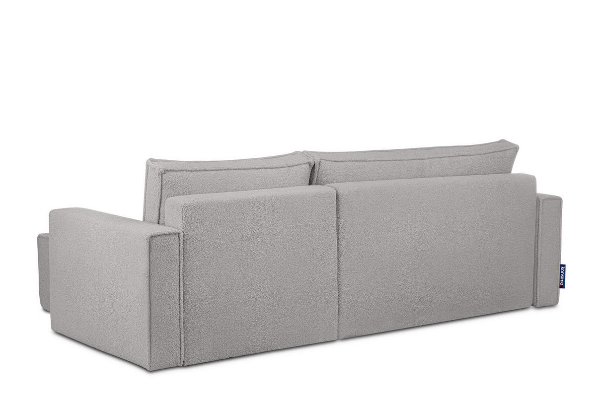 ECKSOFA-LINKS/RECHTS NAPI II mit Schlaffunktion, aschgrau - Hellgrau/Grau, Textil (246/148cm) - KONSIMO®