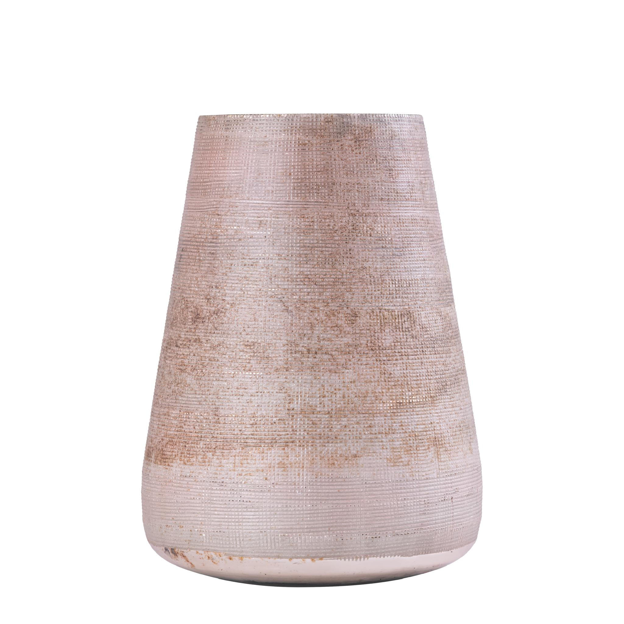 WINDLICHT Komal Rosa 19/19/25cm - Pink, Glas (19/25/19cm) - PTMD Collection