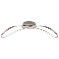 LED DECKENLEUCHTE UNA Silber Nickel matt - Silberfarben, Metall (75/21/23cm) - Globo Lighting