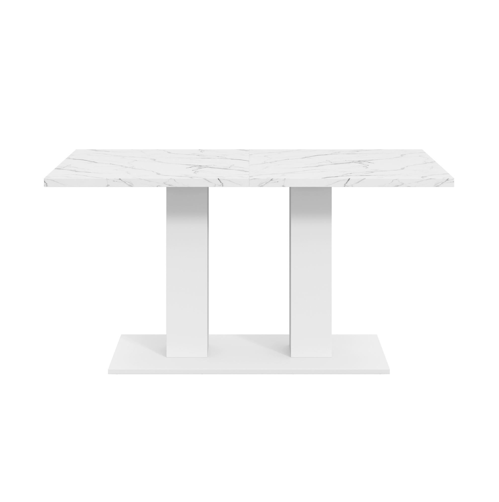 ESSTISCH 140/180/70 cm weiß aus MDF mit Ausziehfunktion - Weiß, Holzwerkstoff (180/70/75cm) - OKWISH
