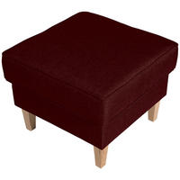 HOCKER Karlen Bezug Flachgewebe Buche natur / rot - Rot/Buchefarben, Kunststoff (53/45/53cm) - 58aufmkessel