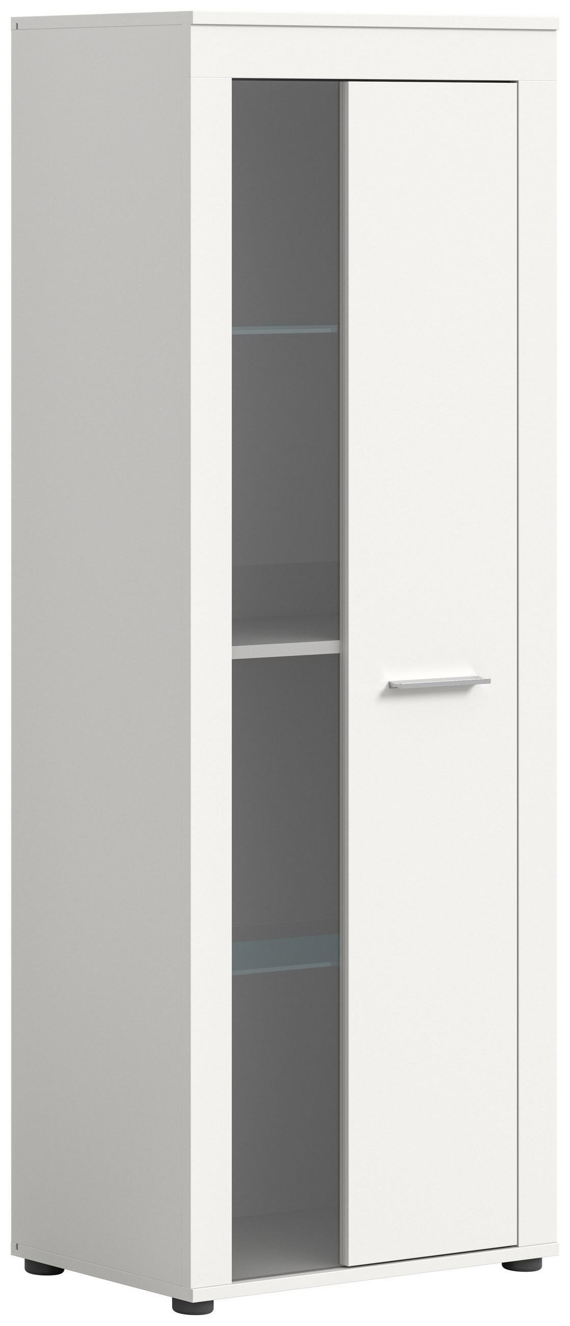 VITRINE JAM (B/H/T: ca. 60/159/35 cm) in weiß/weiß - Weiß, Holzwerkstoff (60/159/35cm)