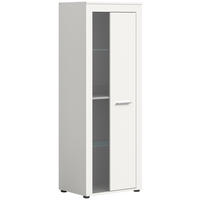 VITRINE JAM (B/H/T: ca. 60/159/35 cm) in weiß/weiß - Weiß, Holzwerkstoff (60/159/35cm)