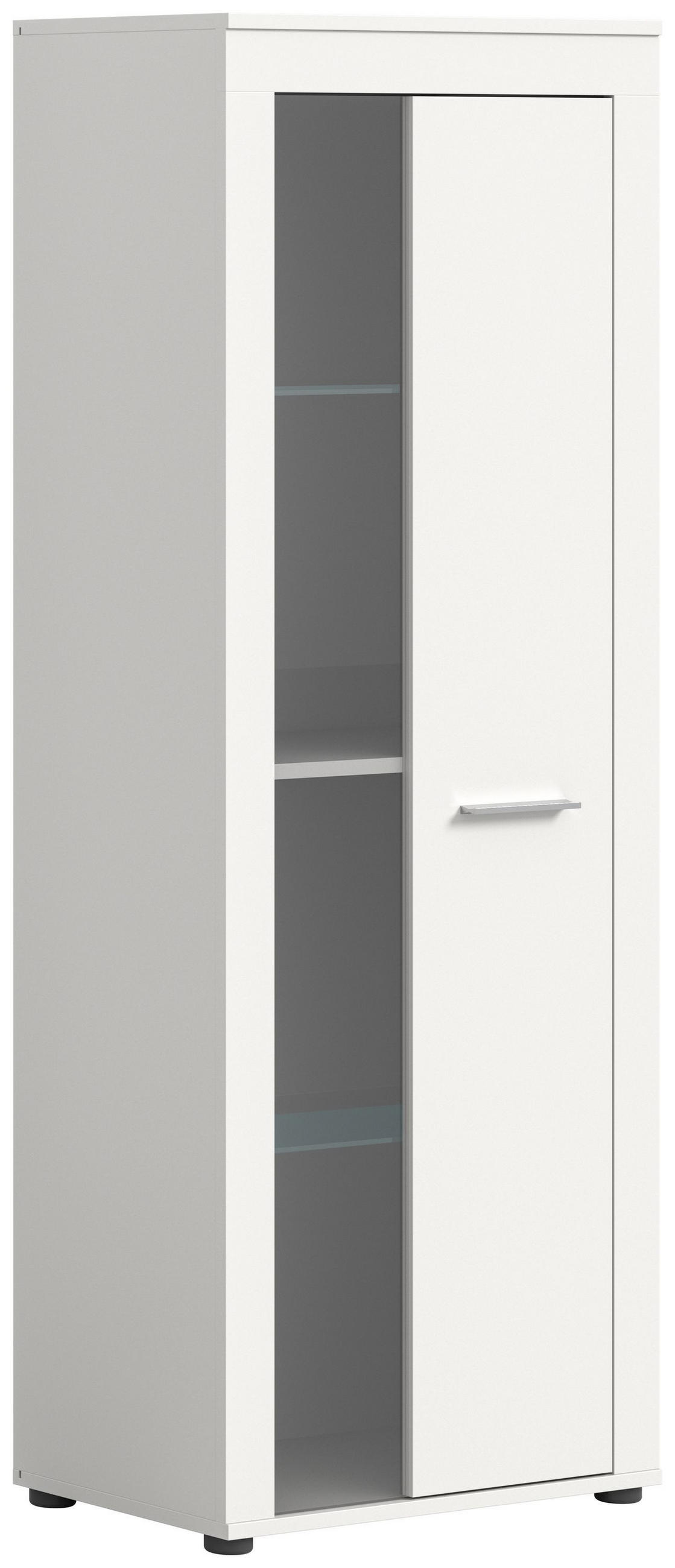 VITRINE JAM (B/H/T: ca. 60/159/35 cm) in weiß/weiß - Weiß, Holzwerkstoff (60/159/35cm)