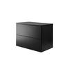 WASCHBECKUNTERSCHRANK, Schwarz, 80 x 57 x 46 cm, schwarzer Griff + Arbeitsplatte - Schwarz, Holzwerkstoff (80/57/46cm) - 3XE LIVING