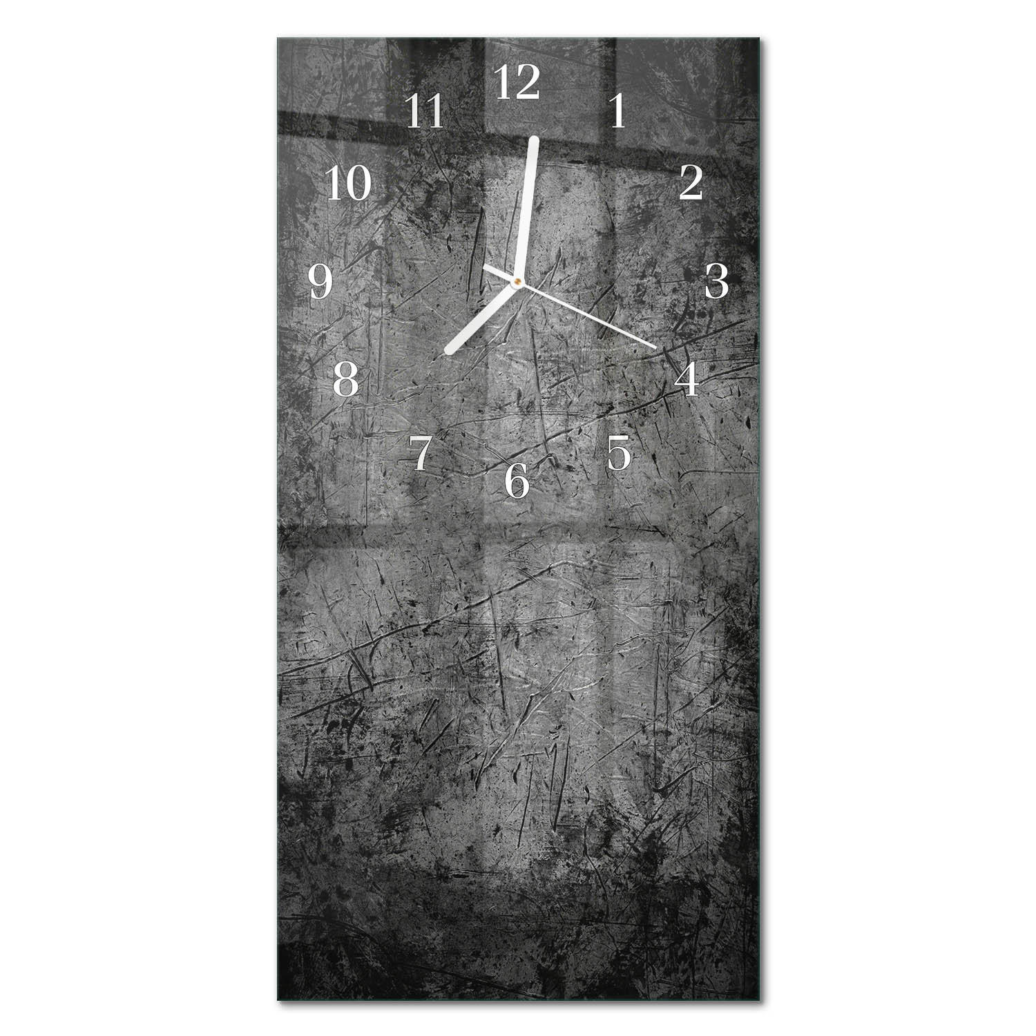 WANDUHR 30x60 cm - Rosenblätter - Schwarz, Glas (30/60/0.4cm) - TULUP