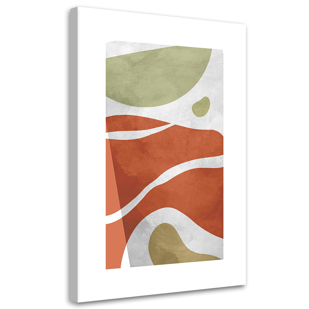 WANDBILD abstrakte boho formen - Grün, Textil (40/60cm) - Feeby