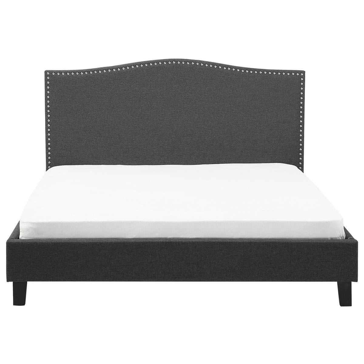 POLSTERBETT 180/200 cm Dunkelgrau Montpellier - Dunkelgrau, Textil (180/200cm) - Beliani