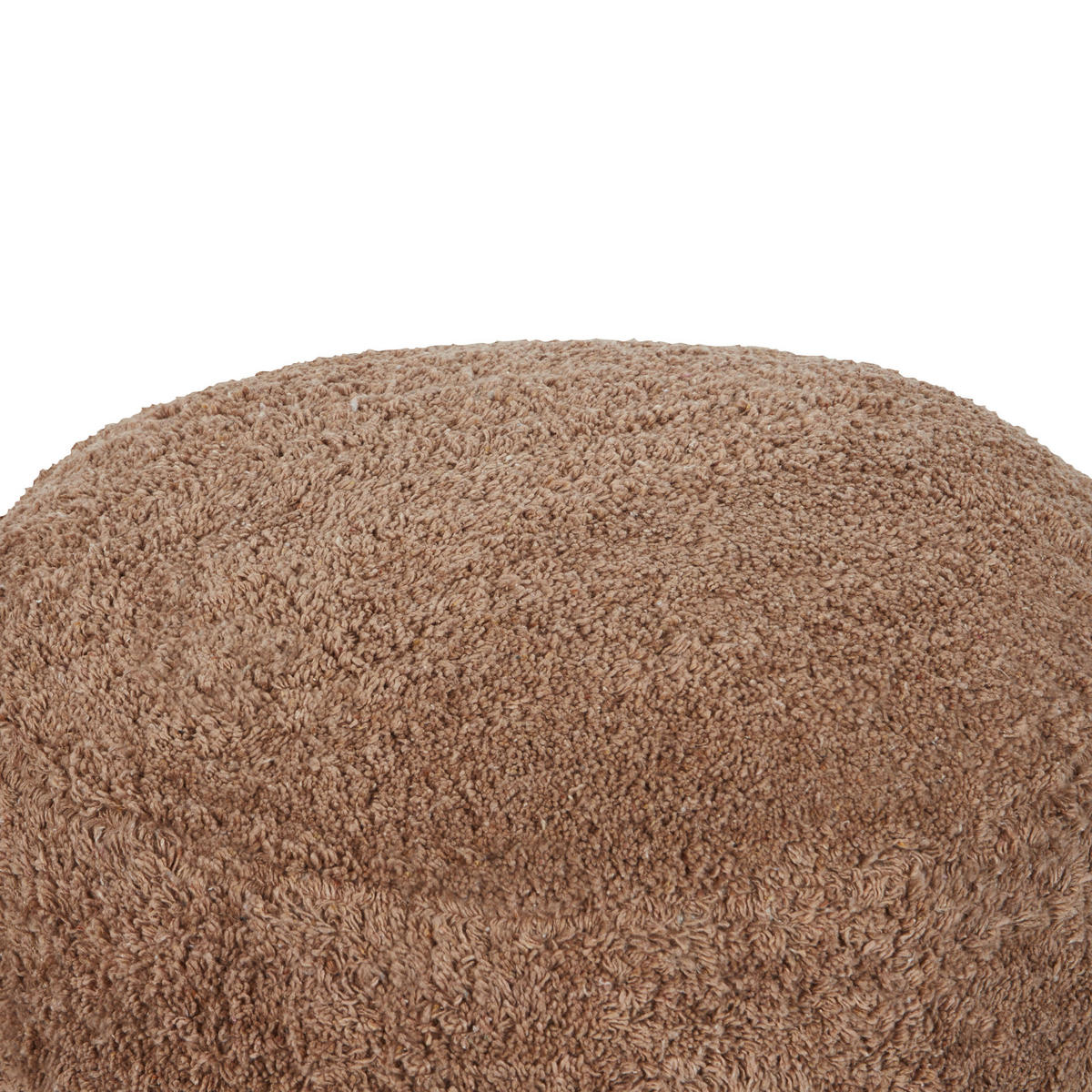 POUF Baumwolle Braun Kandhkot - Braun, Kunststoff (50/35/50cm) - Beliani