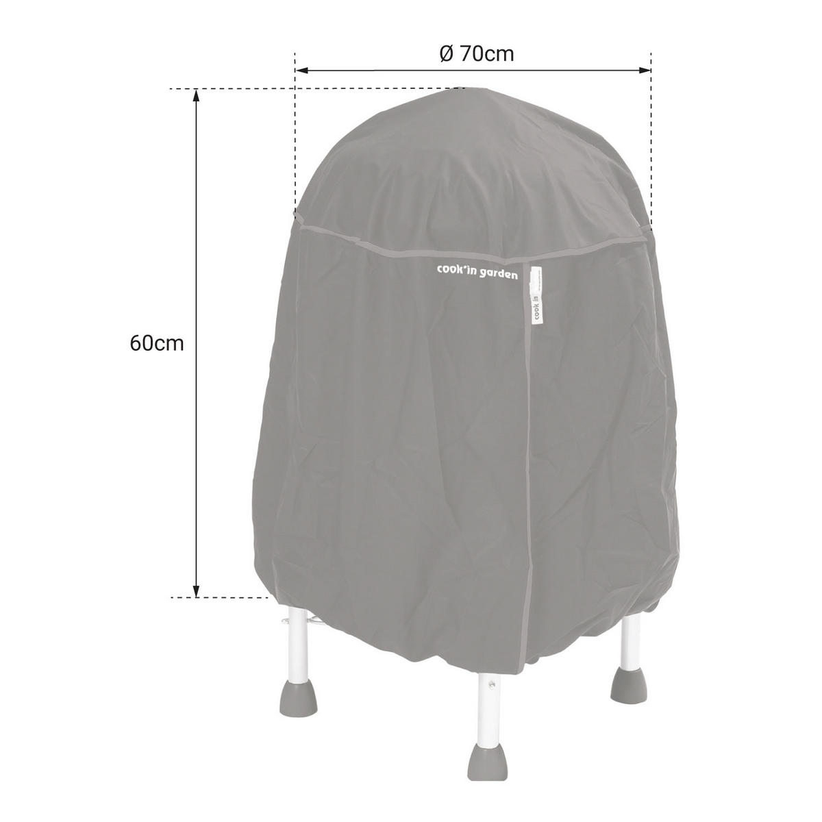 HÜLLE Schwarz Ø 70/60 cm - Schwarz, Textil (70/70/60cm) - Cook'in Garden