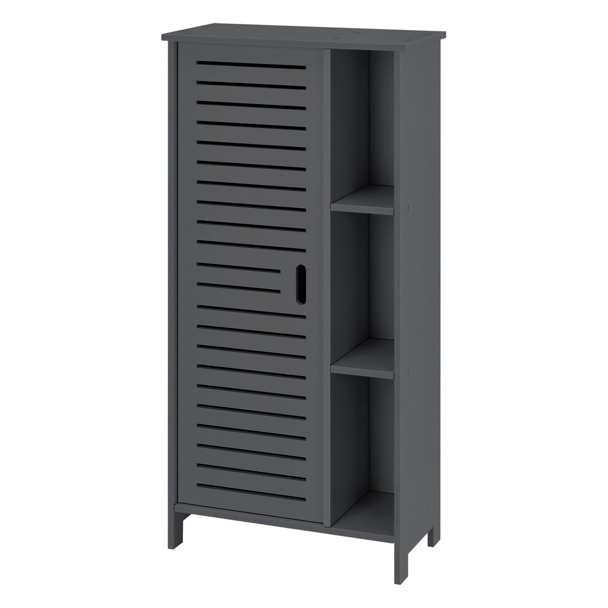 SEITENSCHRANK Vansbro - Dunkelgrau, Kunststoff (48/96/24cm) - [en.casa]