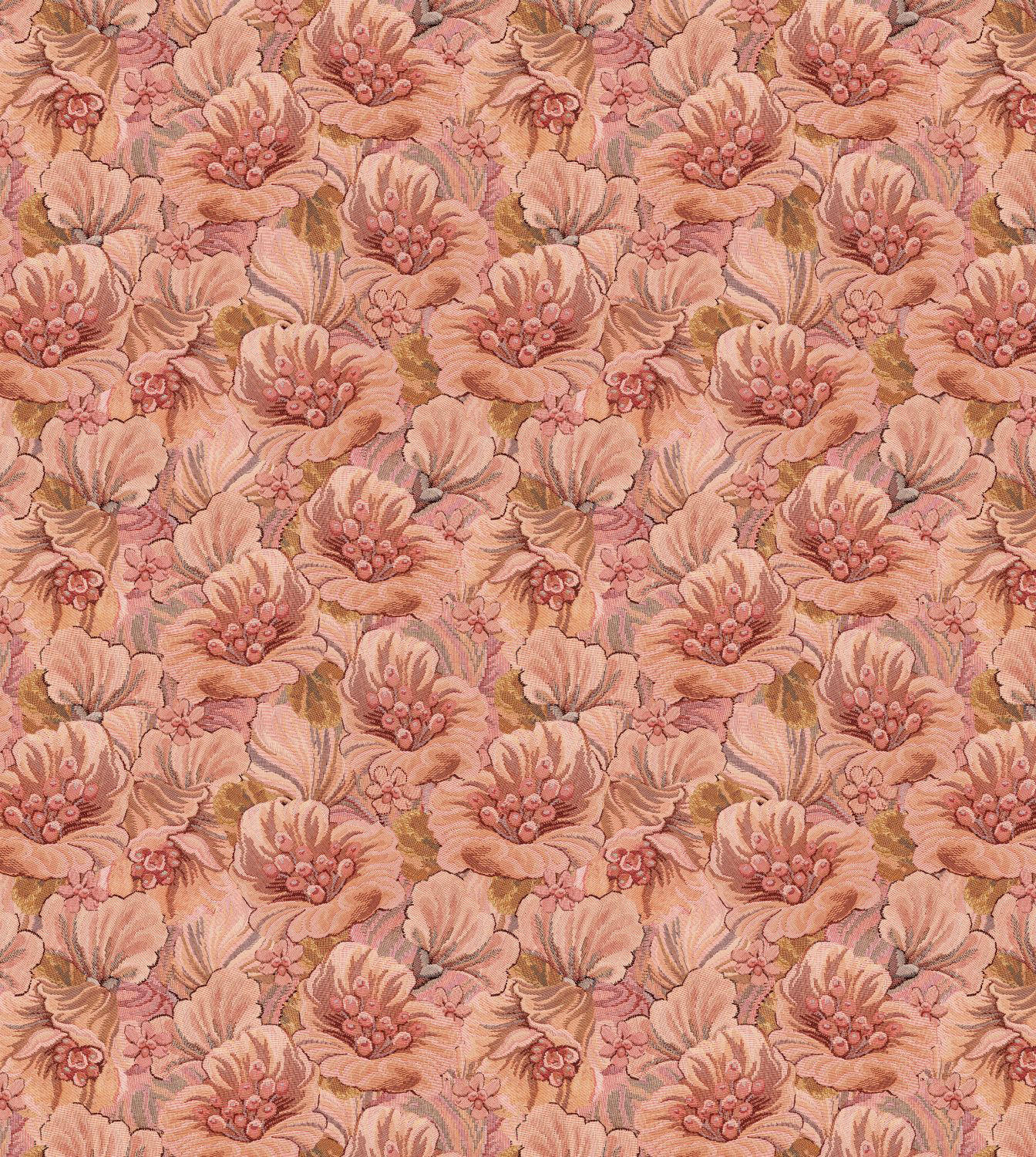 FOTOTAPETE gesticktes Blumenmuster 2.5 x 2.79 m - Pink, Papier (250/279cm) - ESTAhome