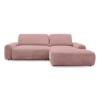 ECKSOFA Dori Rosa - Rosa, Textil (225/155cm)