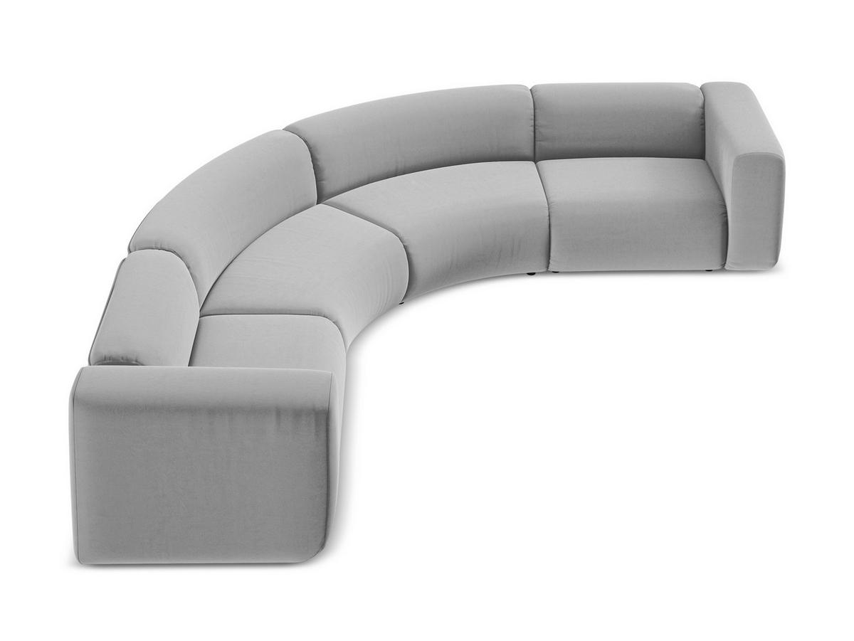 4-SITZER-SOFA Samt Stoff Creme - Perlmutt/Creme, Kunststoff/Textil (319/70/89cm) - Makamii